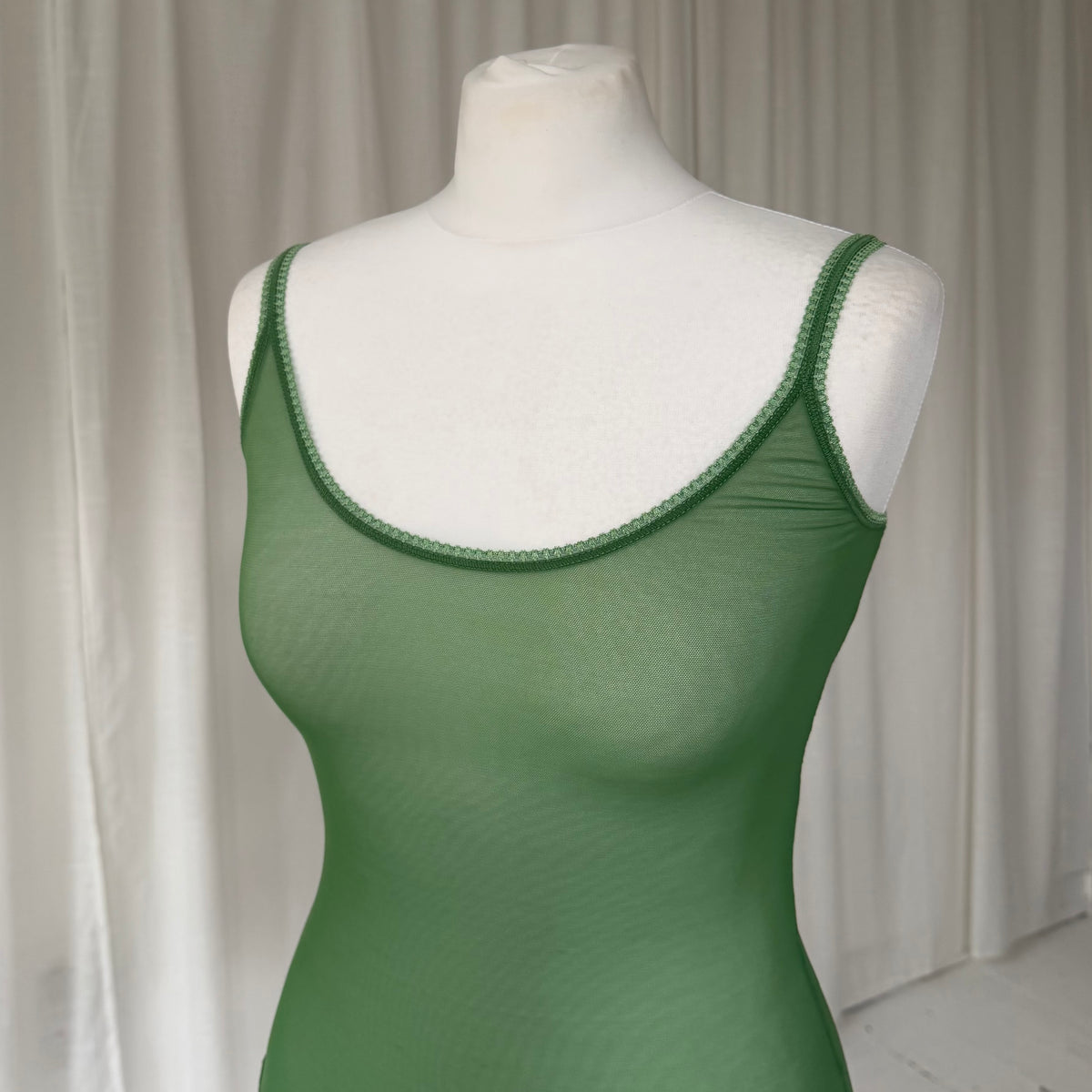 Intimissimi Green Sheer Micro Mesh Cami Top