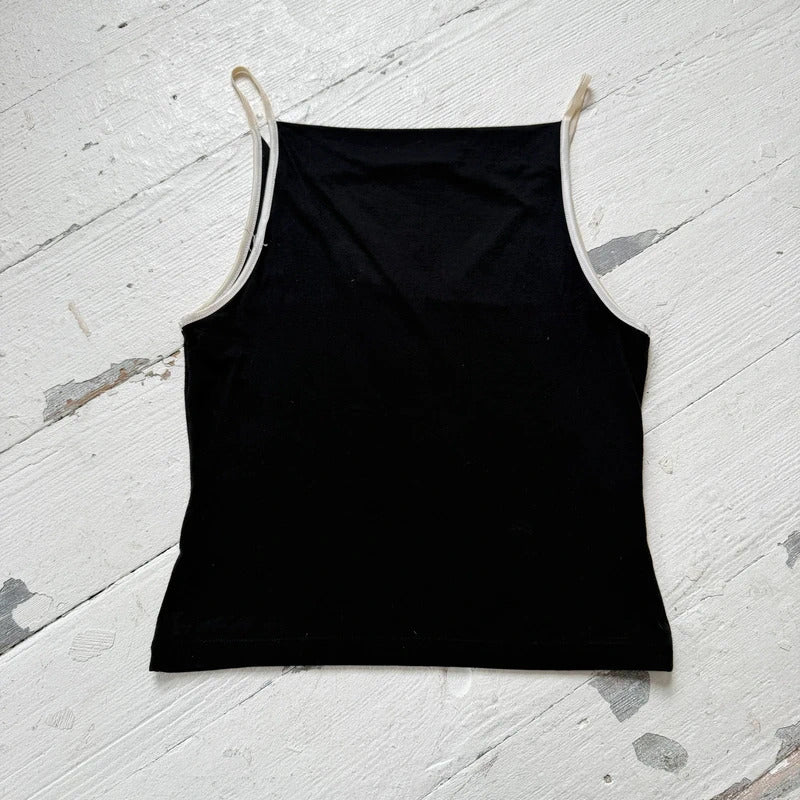 90s Contrast Trim Vest Top