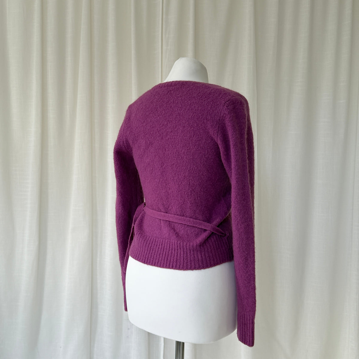 Pink Mohair Wrap Knit Jumper