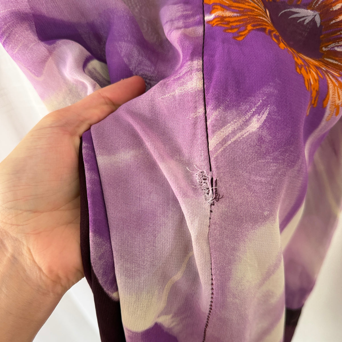 Purple Floral Strapless Midi Dress