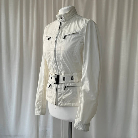 White Belted Utility Jacket