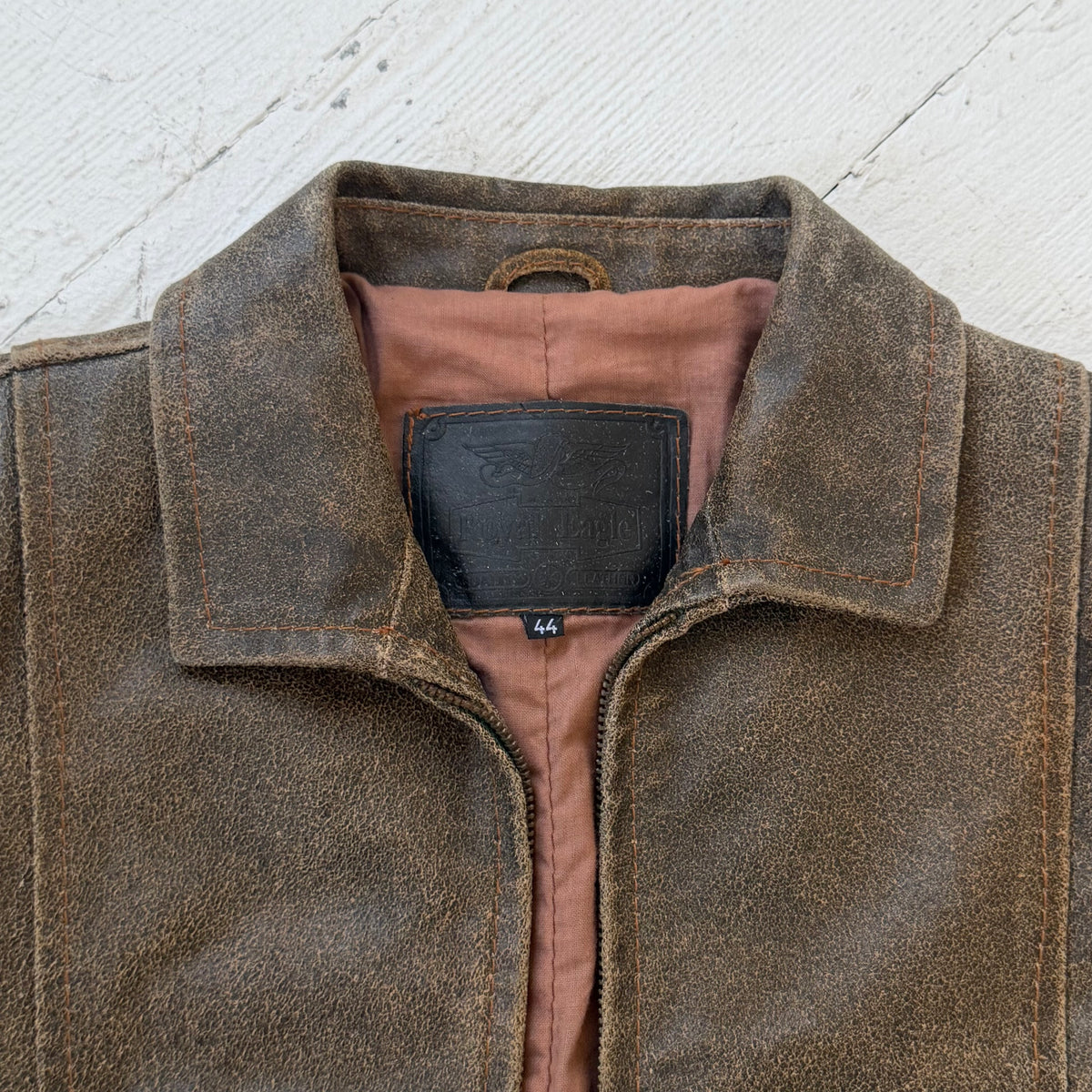 Italian Vintage Brown Leather Jacket