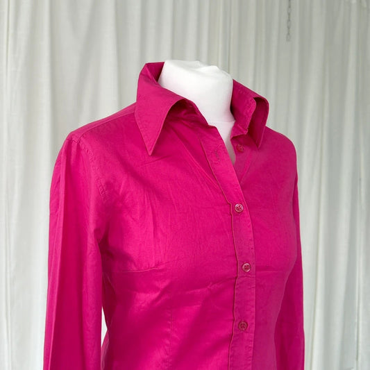 Hot Pink Tailored Cotton Shirt