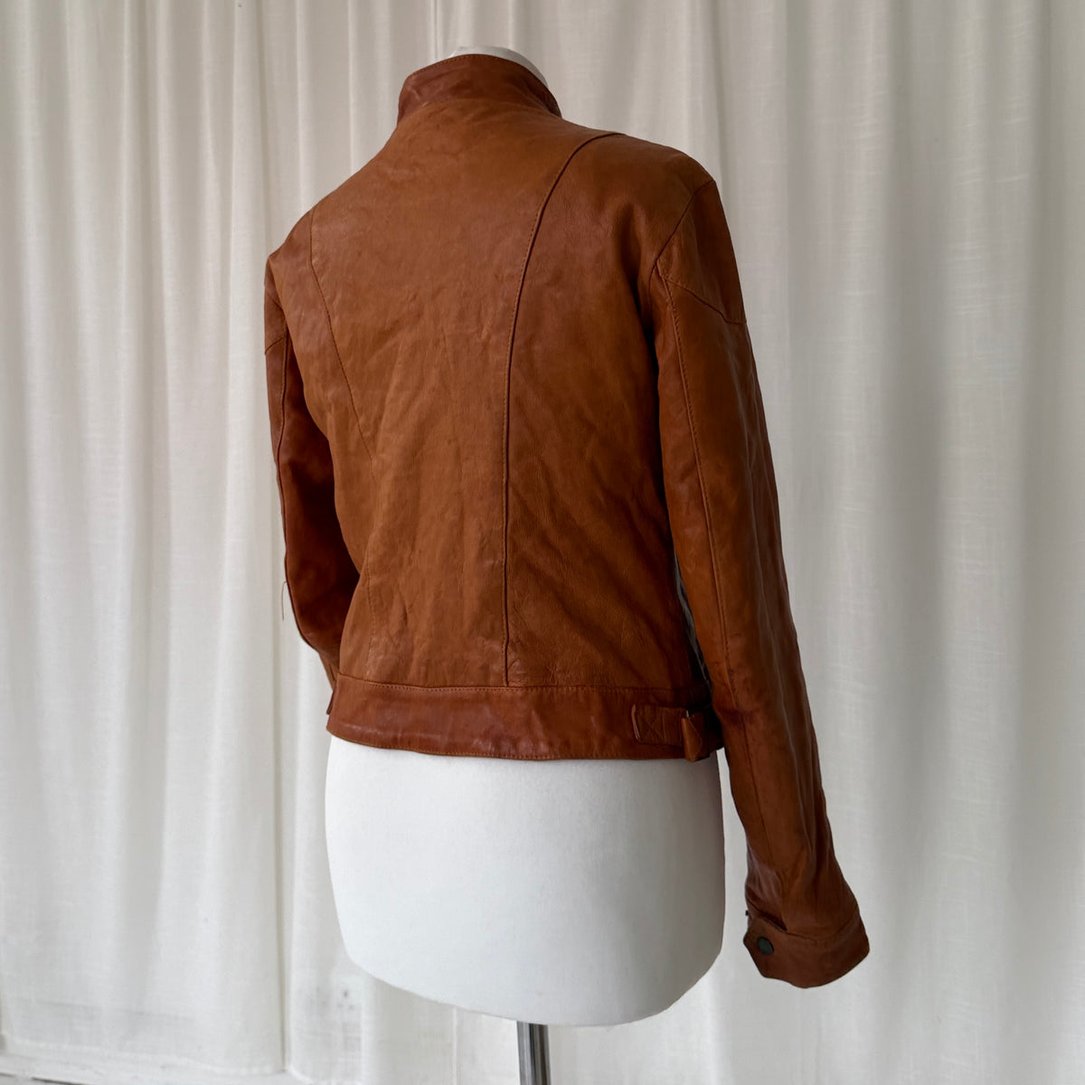 Italian Vintage Leather Biker Jacket