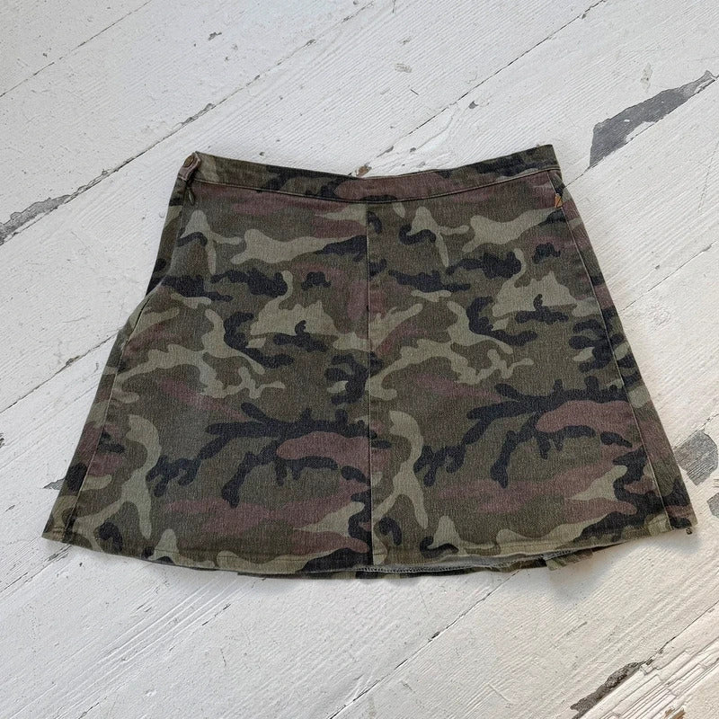 2000s Camouflage Cargo Mini Skirt