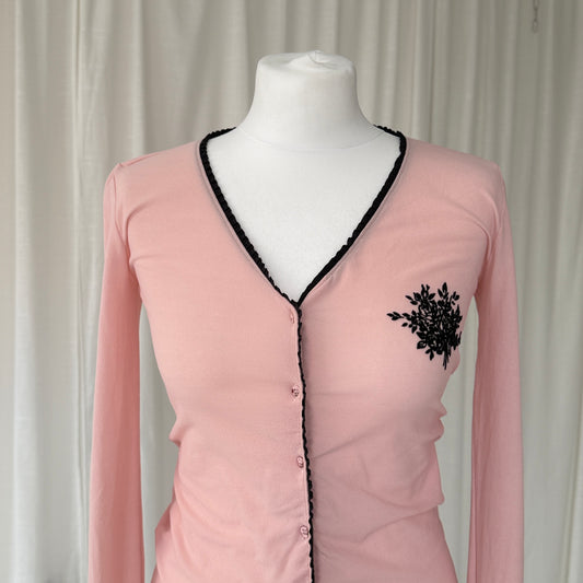 Blugirl Blumarine Pink Mesh Cardigan