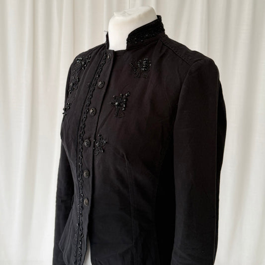 Promod Black Beaded Fitted Jacket