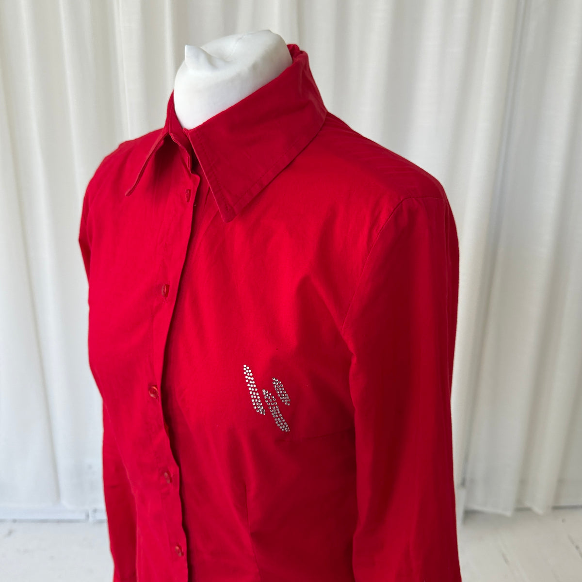 Italian Vintage Red Tailored Shirt