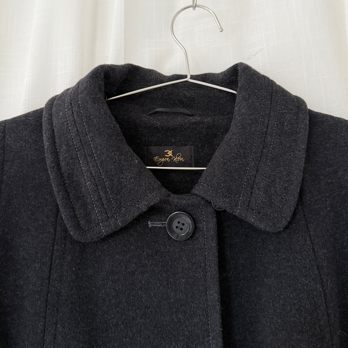 Charcoal Grey Wool & Cashmere Overcoat