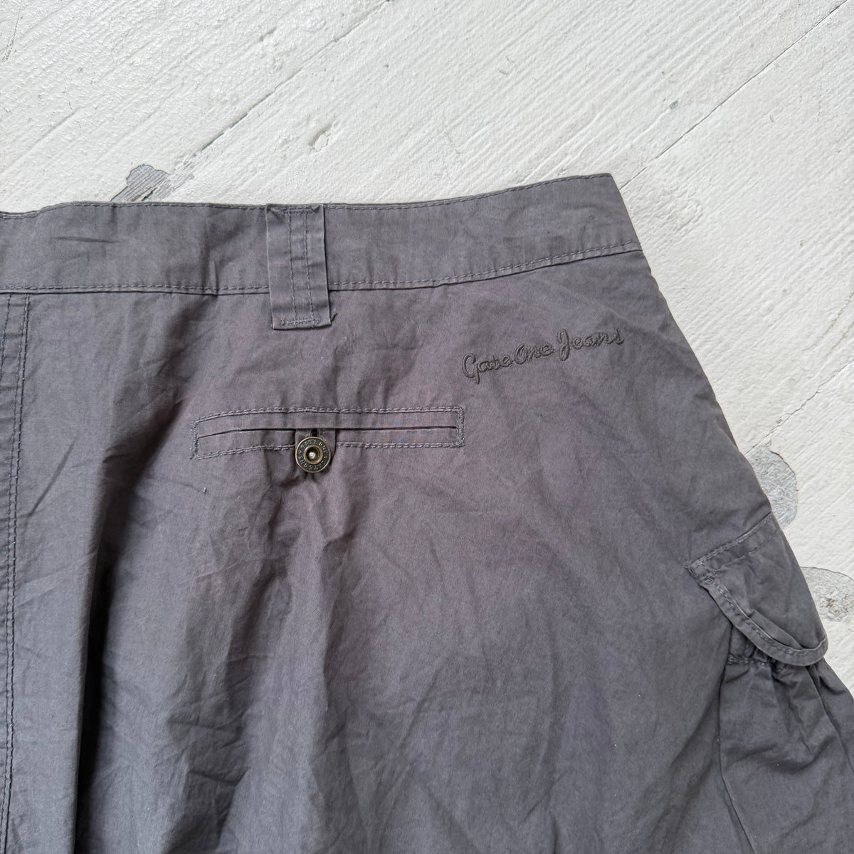 Grey Bubble Hem Mini Skirt