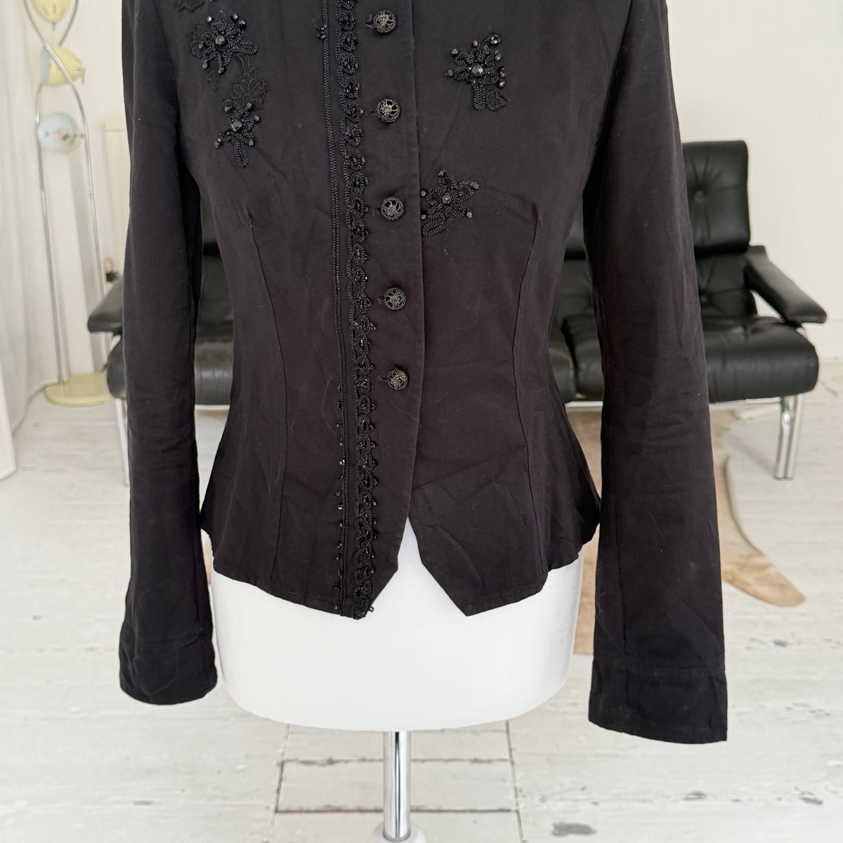 Promod Black Beaded Fitted Jacket