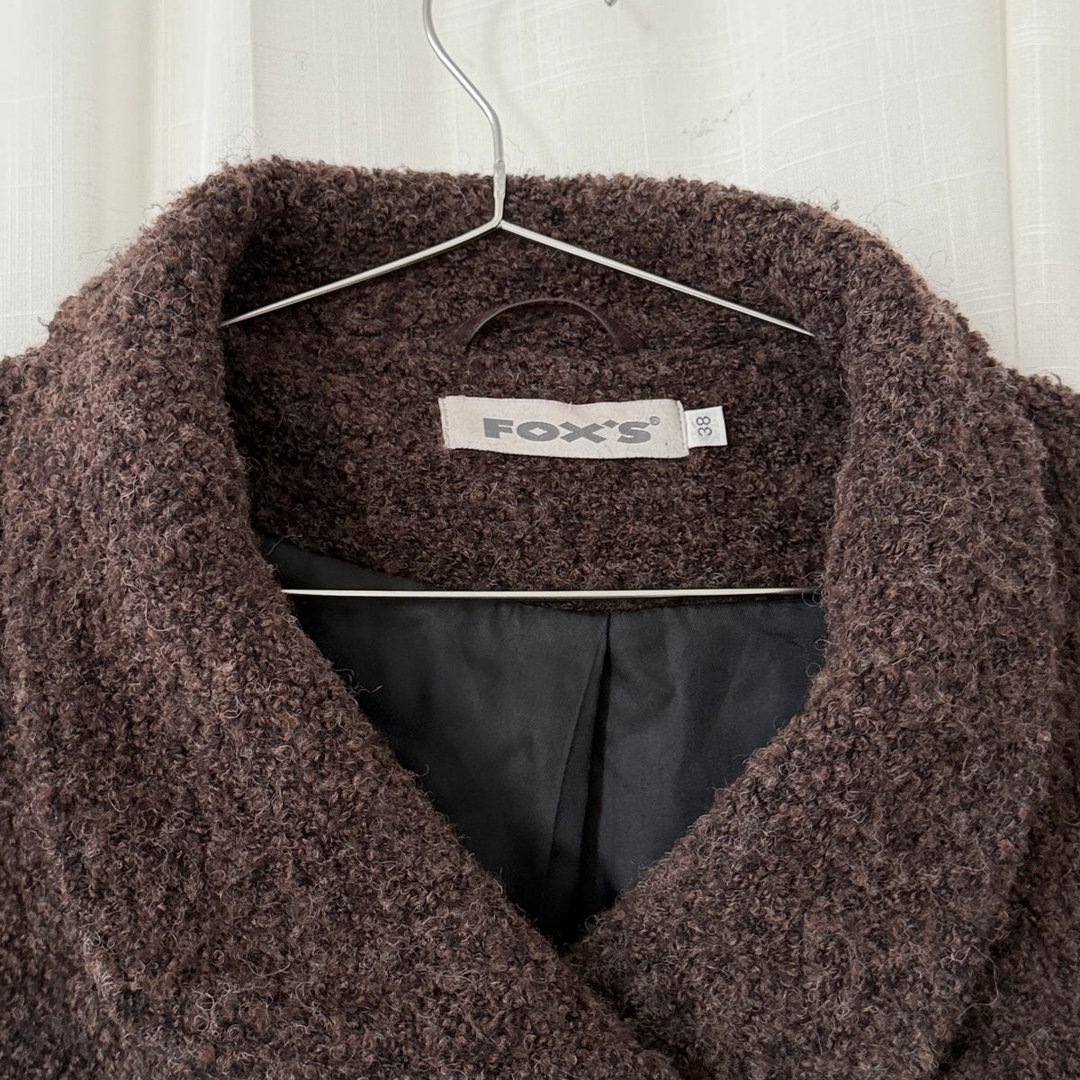 1990s Brown Textured Wool Blend Winter Coat