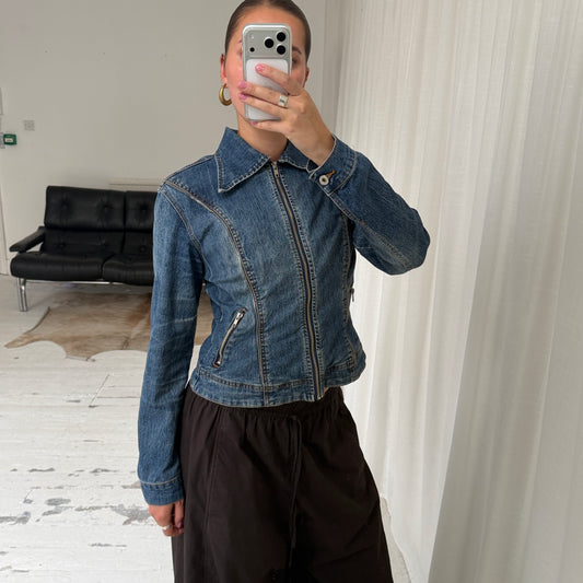 Denim Jacket with Zips