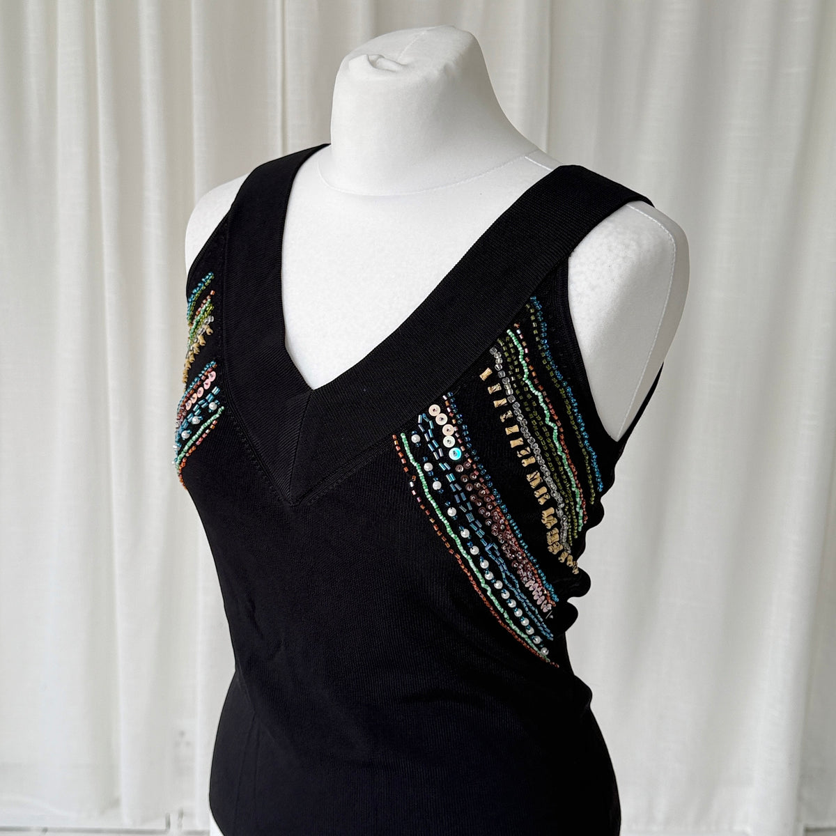 Beaded Knit Vest Top
