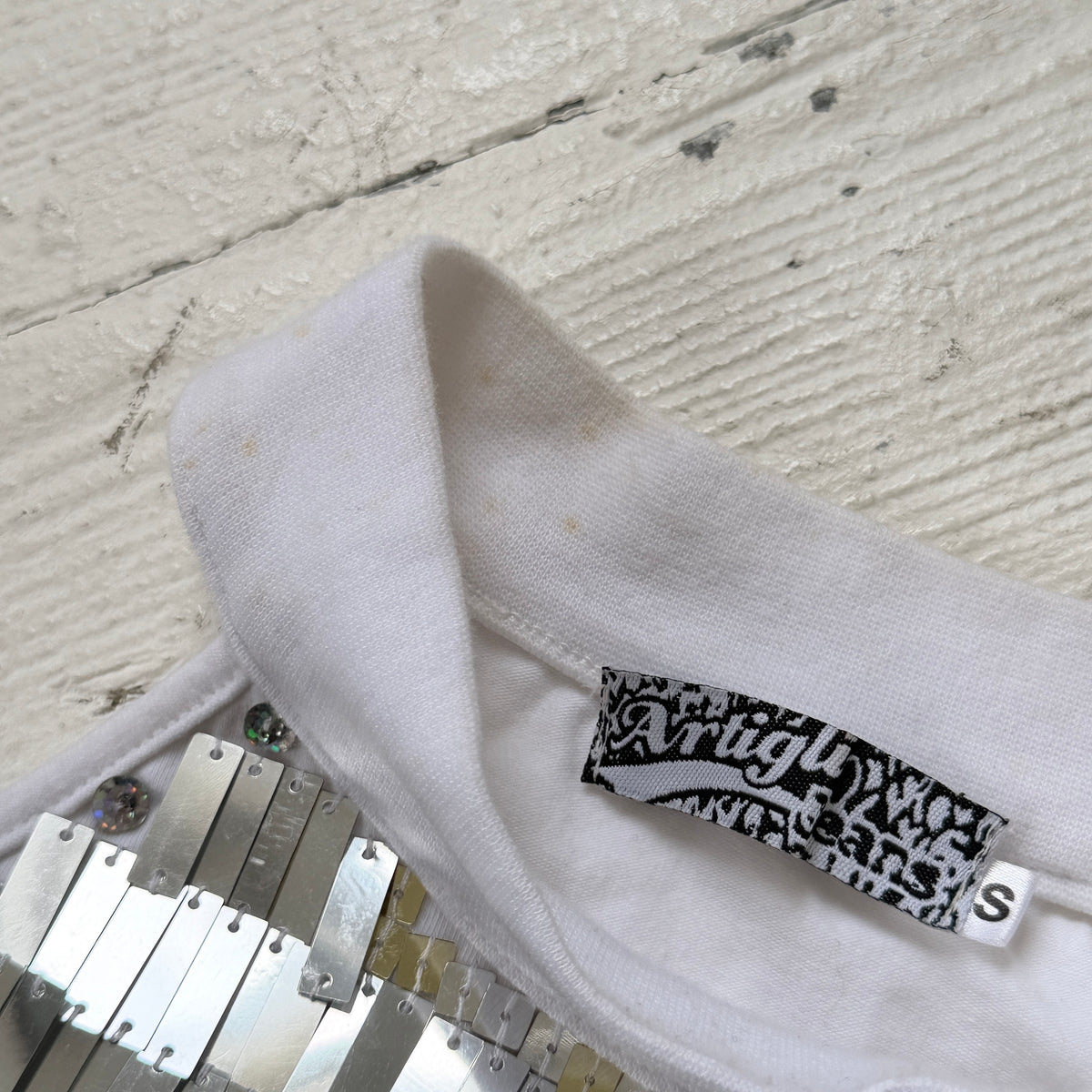 Silver Mirror Sequin Halterneck Top