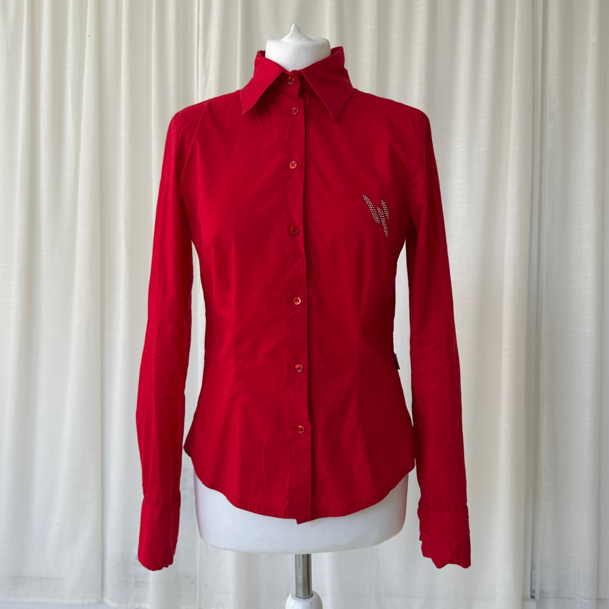 Italian Vintage Red Tailored Shirt