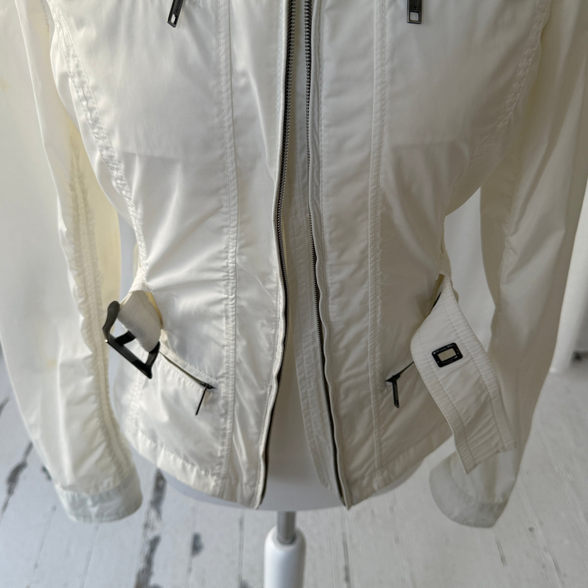 White Belted Utility Jacket