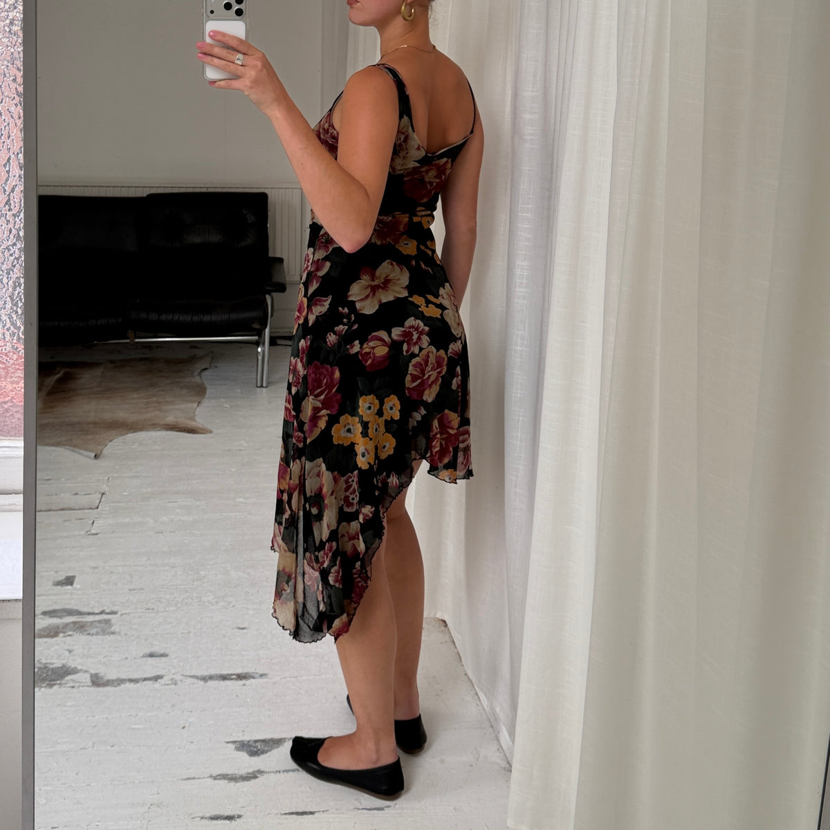 Floral One Shoulder Asymmetric Dress