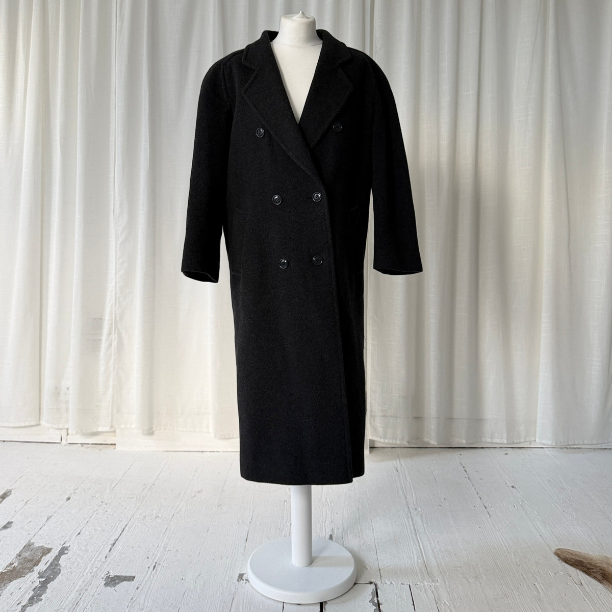 Charcoal Grey Wool Overcoat