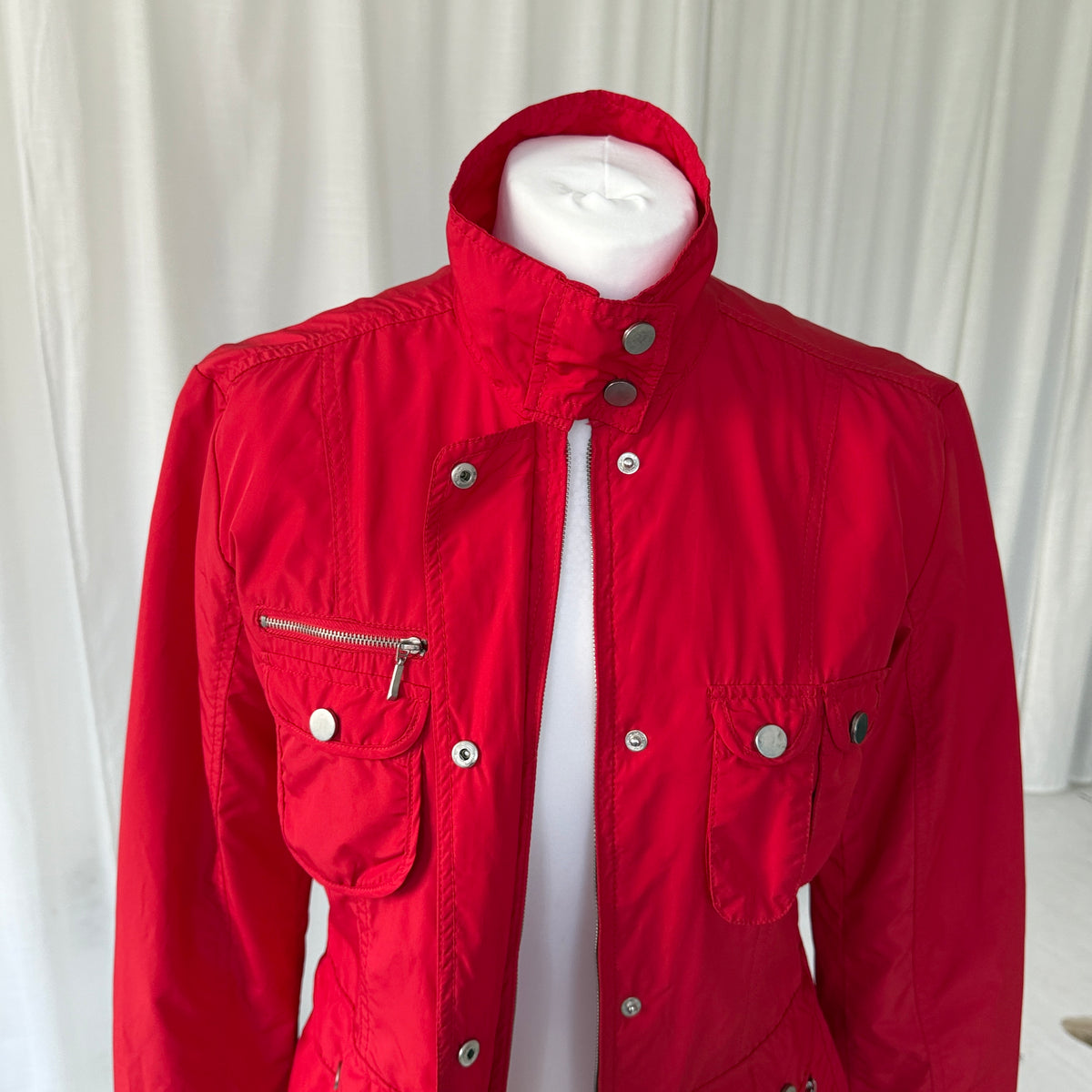 Red Lightweight Utility Jacket