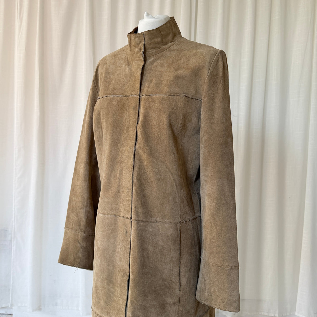 1990s Suede Trench Coat