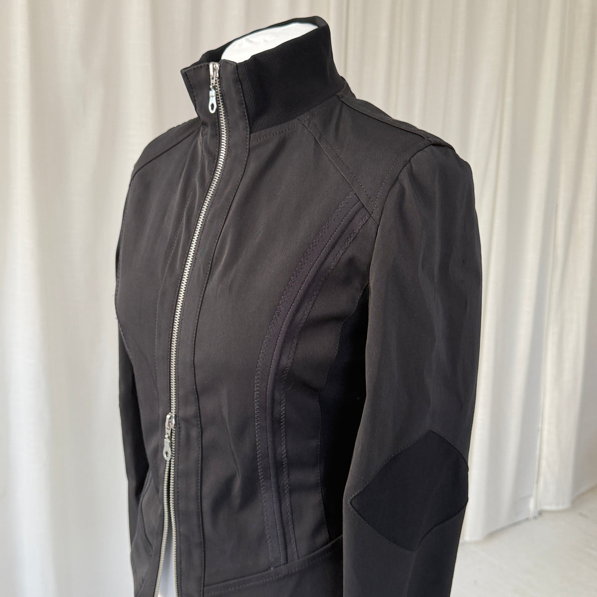 Black Technical Bomber Jacket
