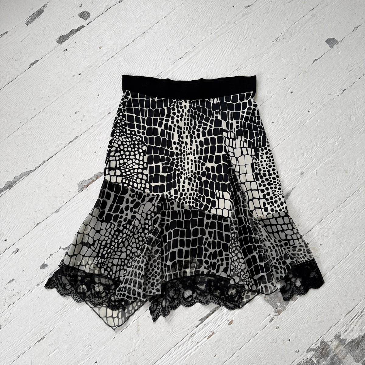 Morgan de Toi Animal Print Midi Skirt