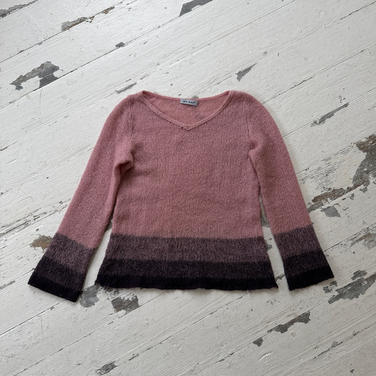 Pink & Purple Ombre Mohair Blend Jumper