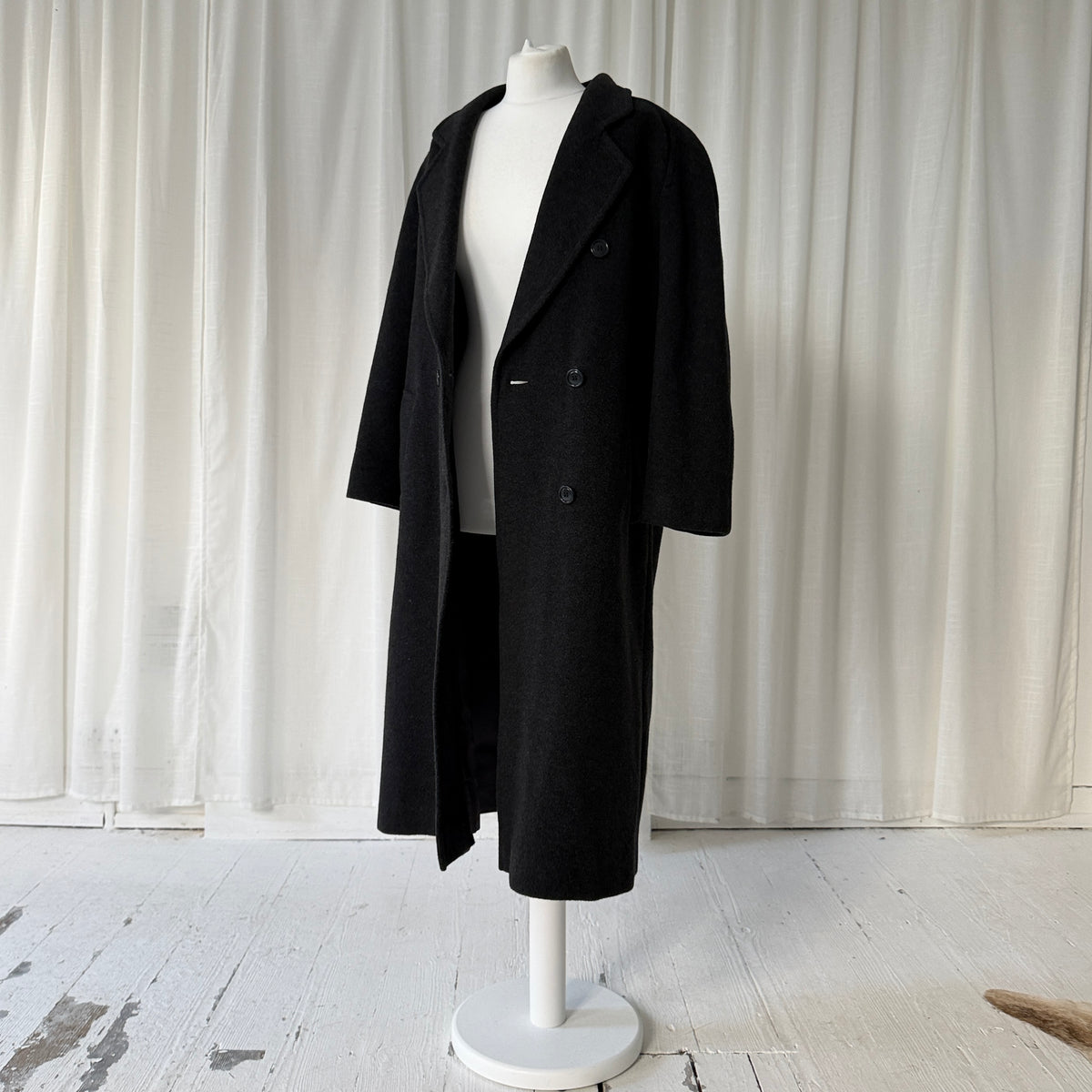 Charcoal Grey Wool Overcoat
