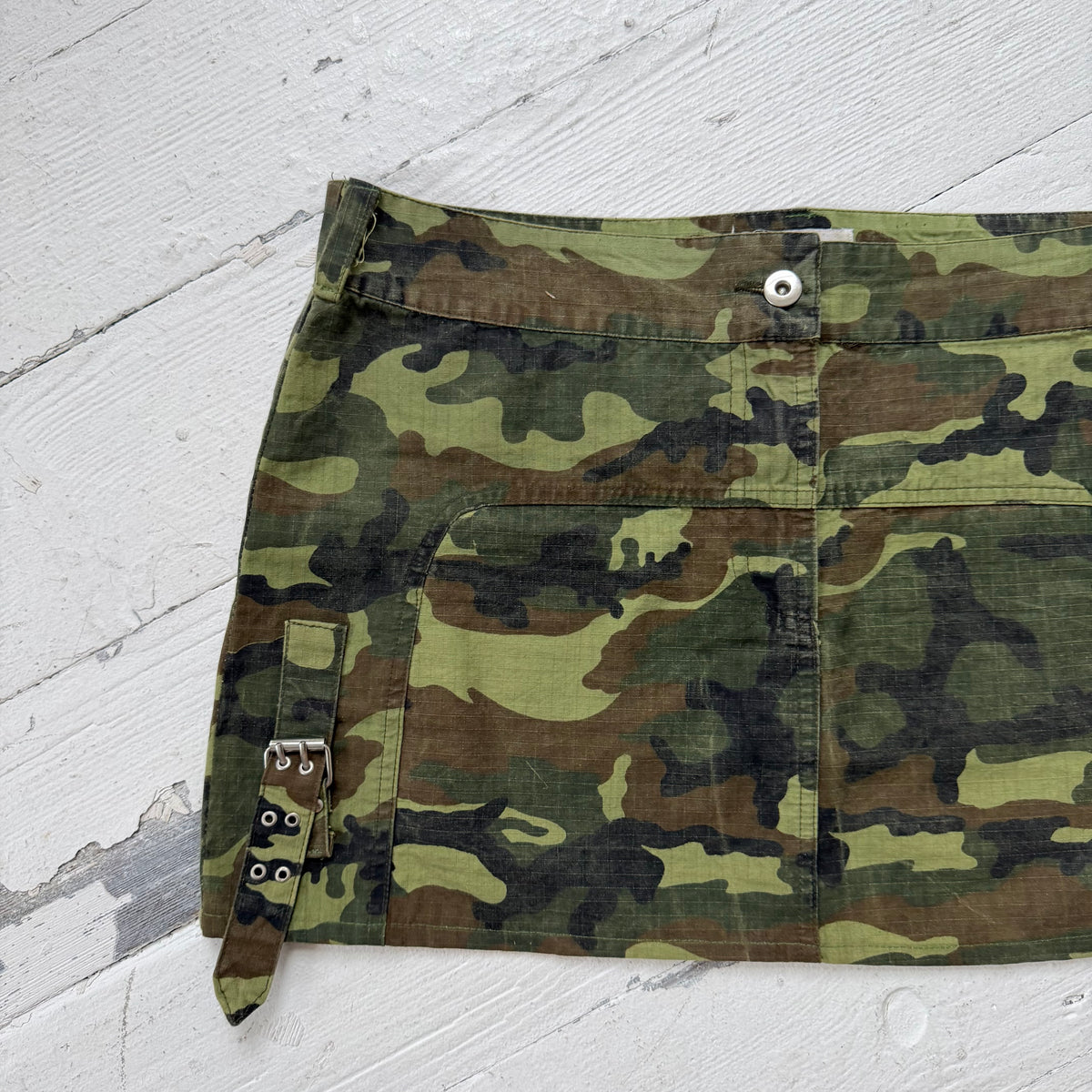 2000s Camo Utility Mini Skirt