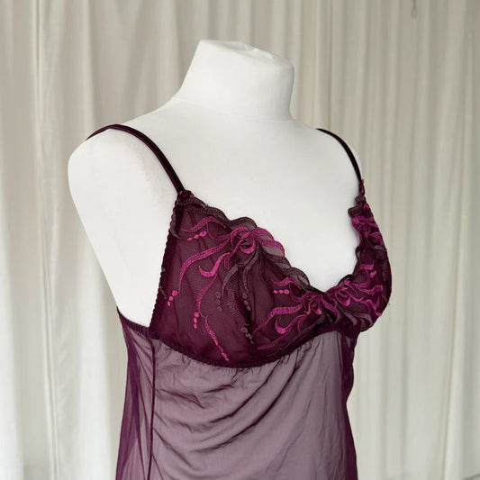 2000's Sheer Mesh Cami Top