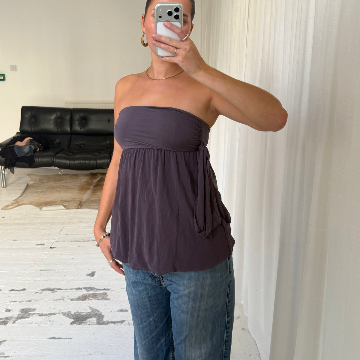 Bubble Hem Bandeau Top
