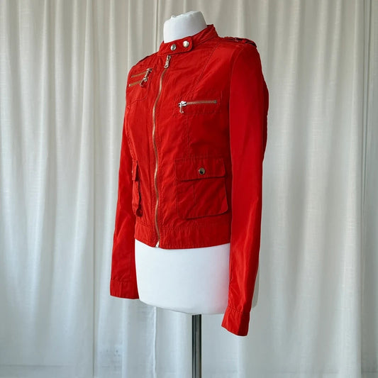 Bright Red Utility Jacket