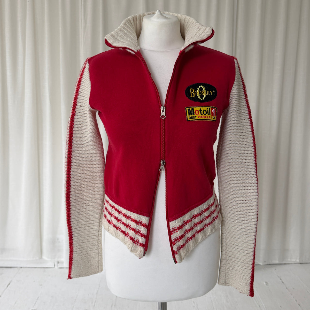90s Knit Double Zip Moto Jumper