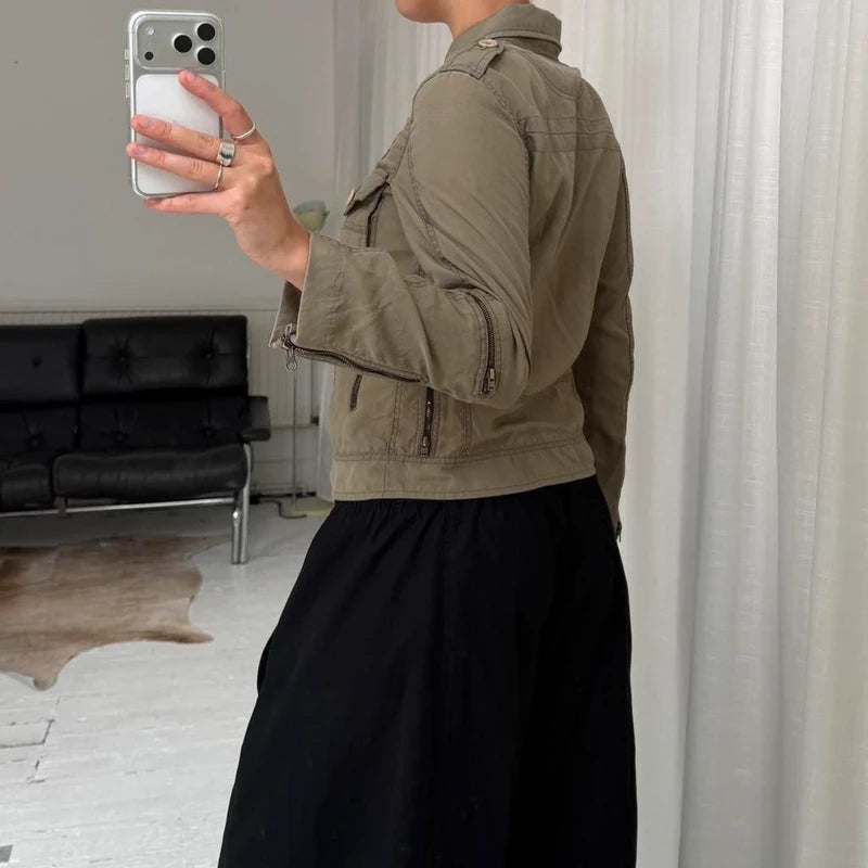 Aspesi Khaki Utility Cargo Jacket