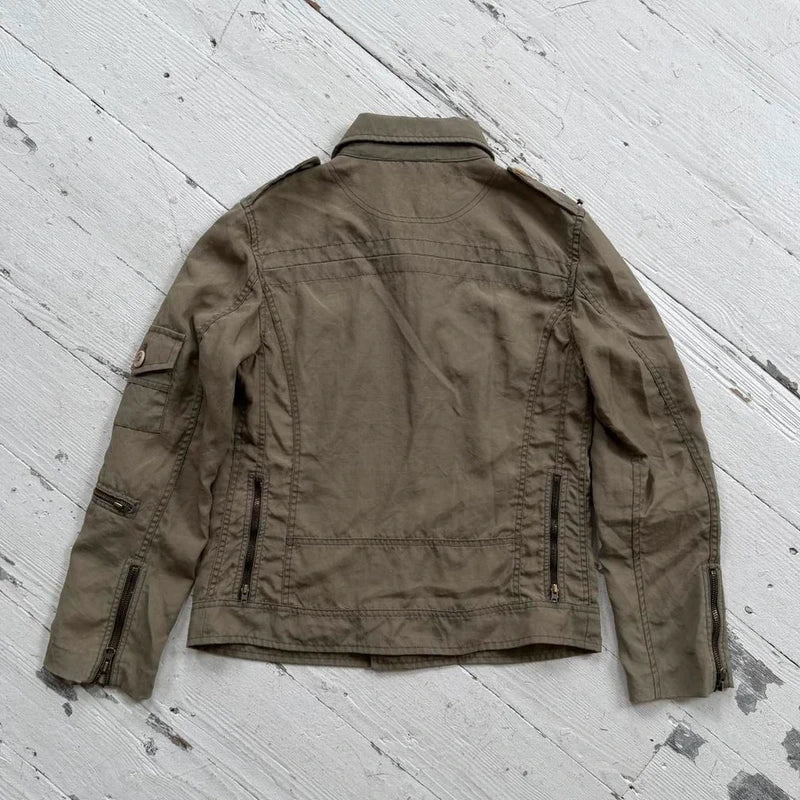 Aspesi Khaki Utility Cargo Jacket
