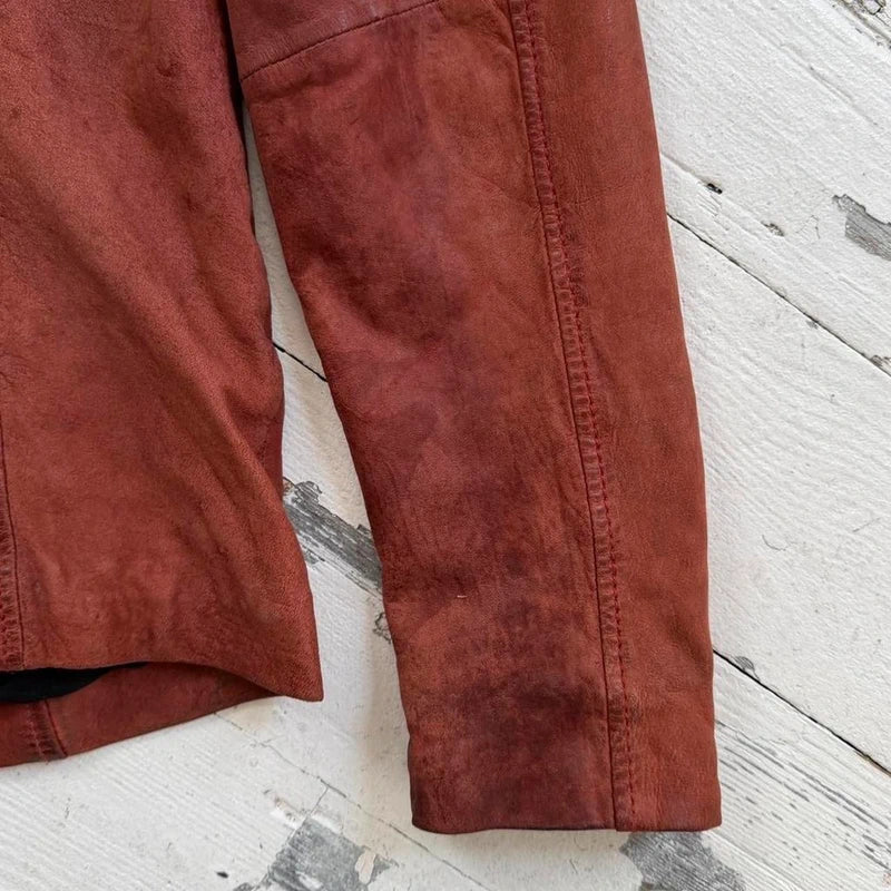 Italian Vintage Lambskin Leather Biker Jacket