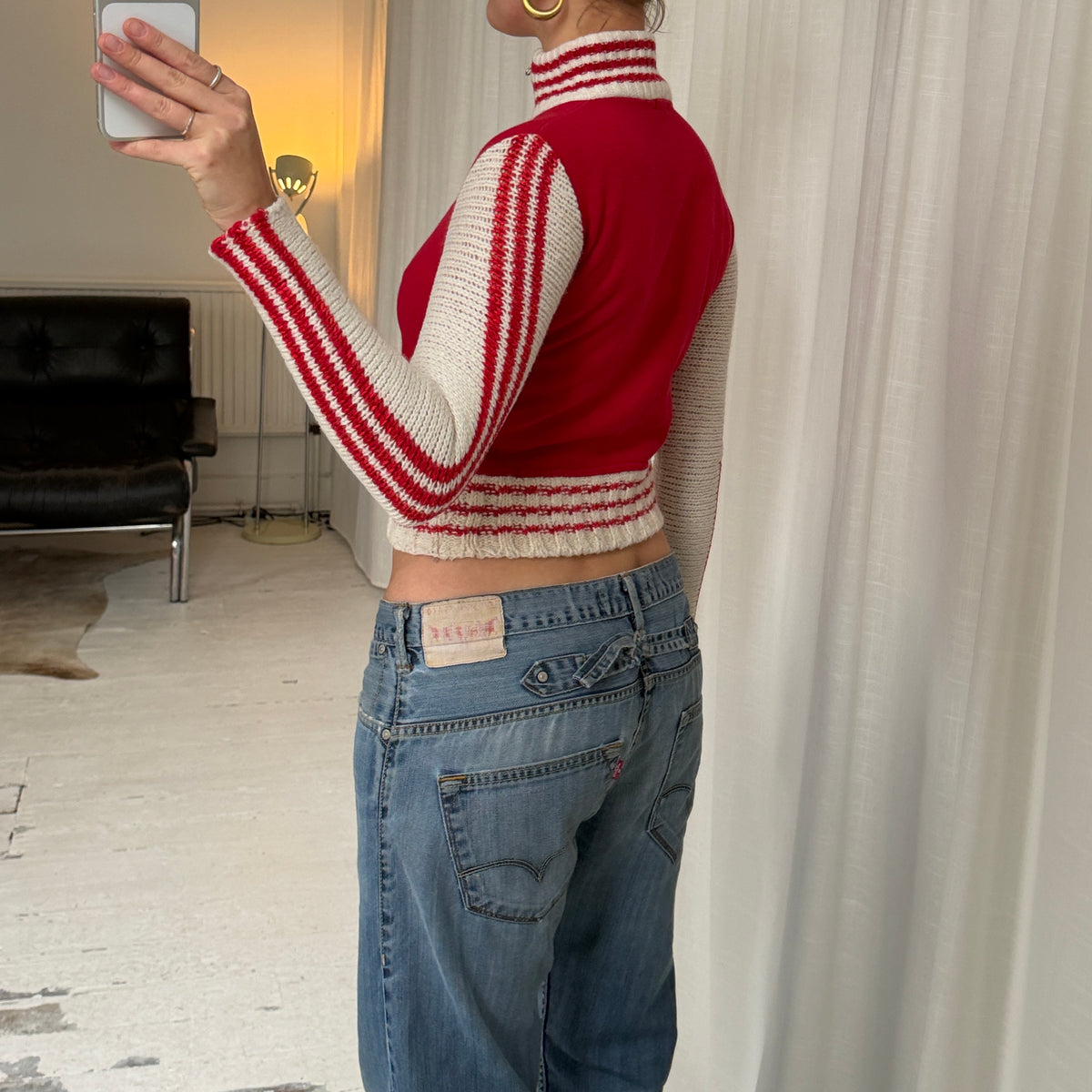 90s Knit Double Zip Moto Jumper