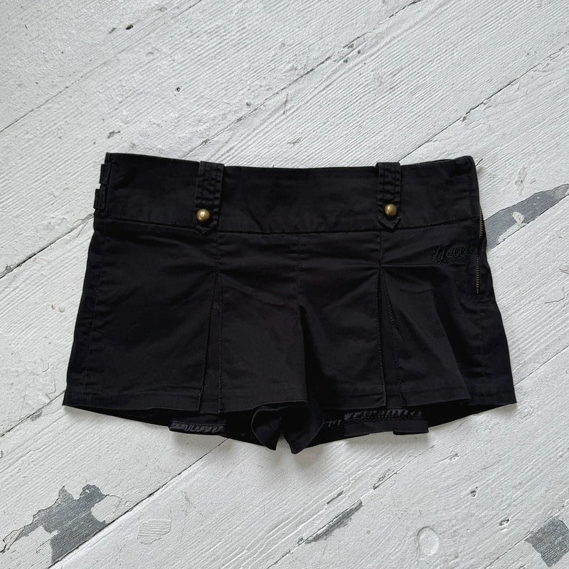 2000s Low Rise Pleated Micro Shorts