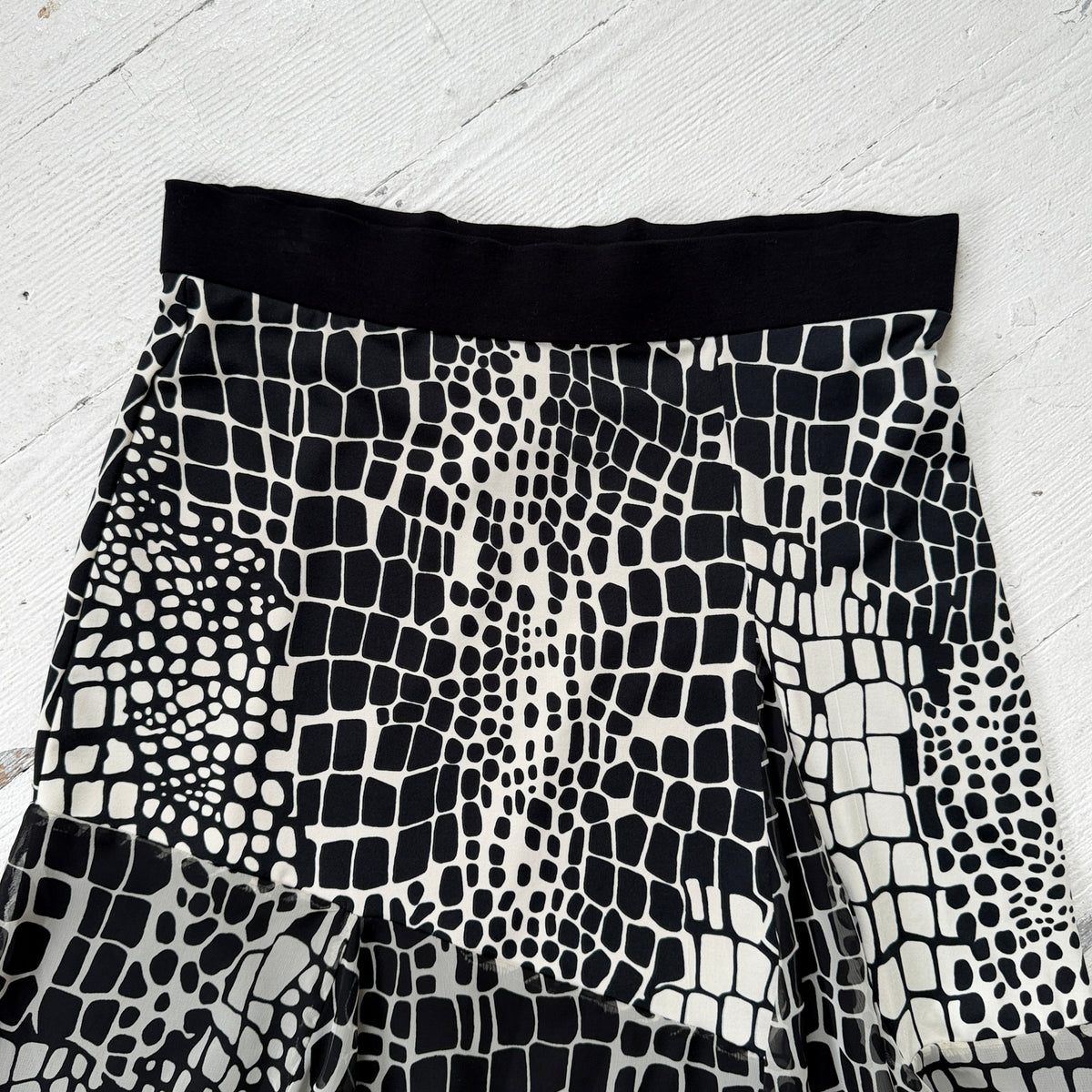 Morgan de Toi Animal Print Midi Skirt