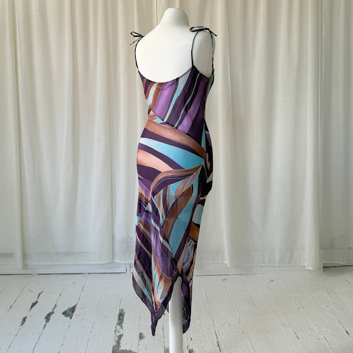 Italian Vintage Geometric Slip Dress
