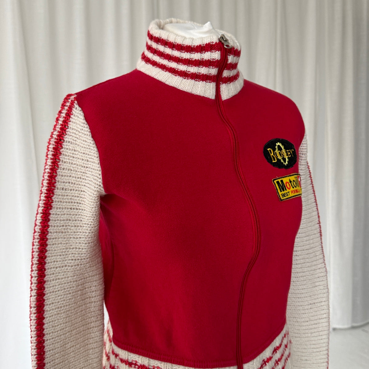 90s Knit Double Zip Moto Jumper