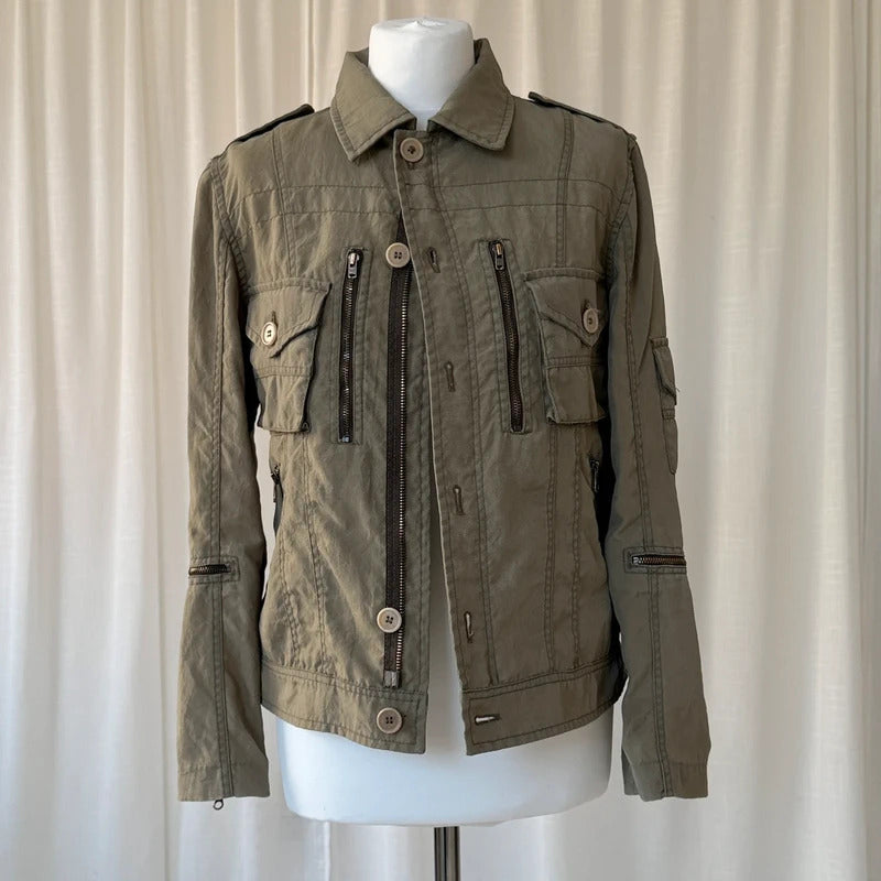 Aspesi Khaki Utility Cargo Jacket