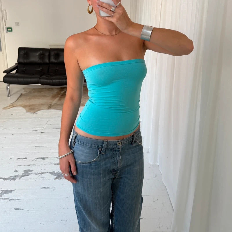 2000's Turquoise Bandeau Top