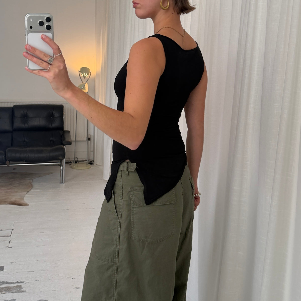 French Vintage Asymmetrical Cowl Neck Top