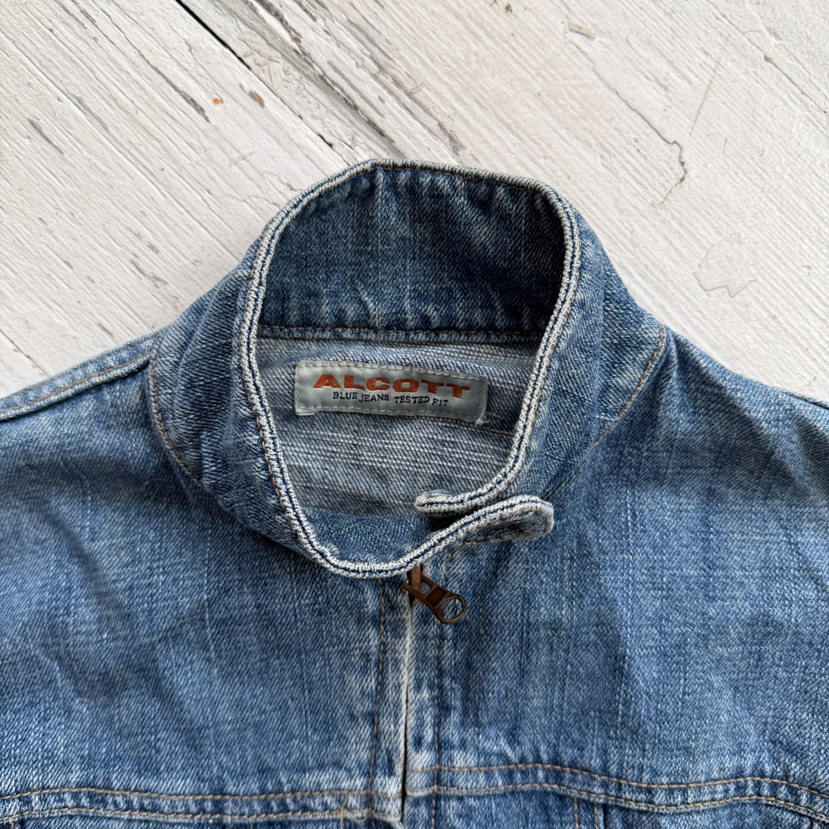 Early 2000’s Double Zip Denim Jacket