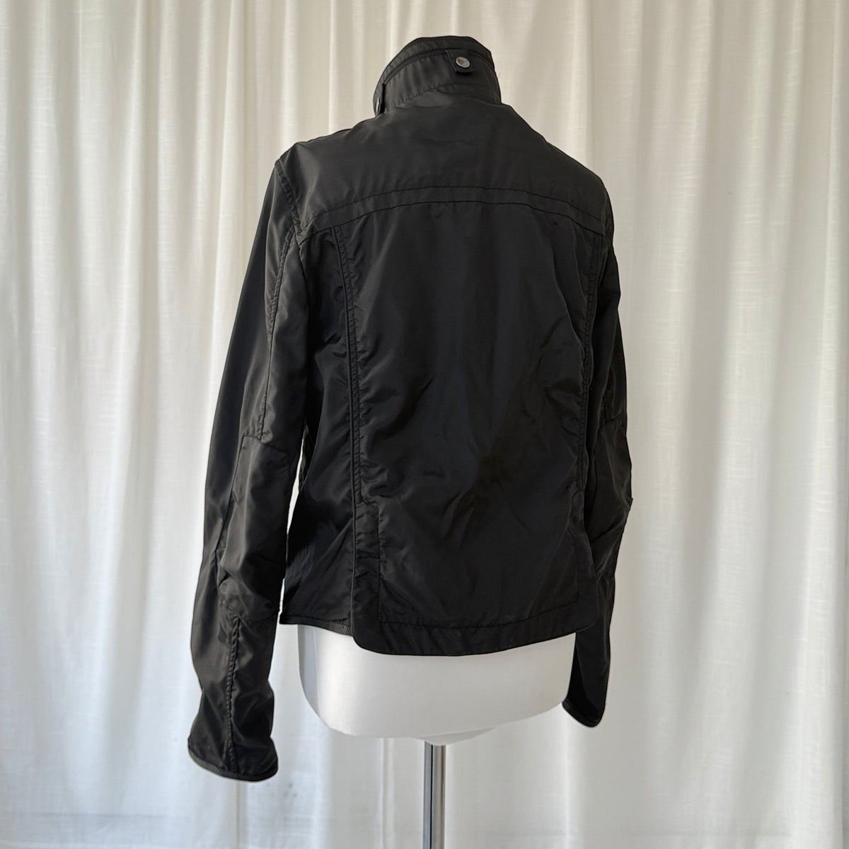 Black Nylon Utility Jacket