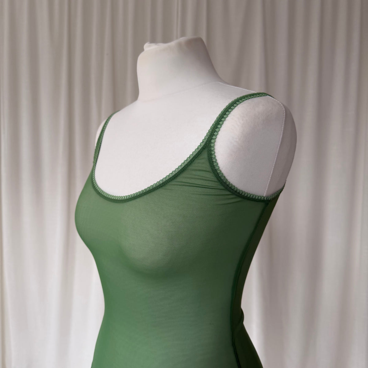 Intimissimi Green Sheer Micro Mesh Cami Top