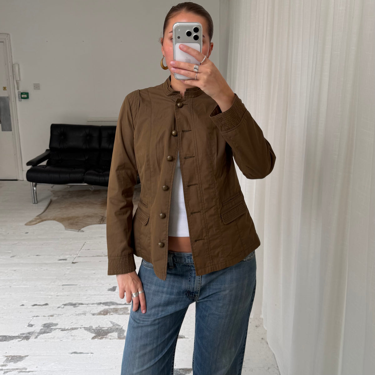 Khaki Military Utility Jacket