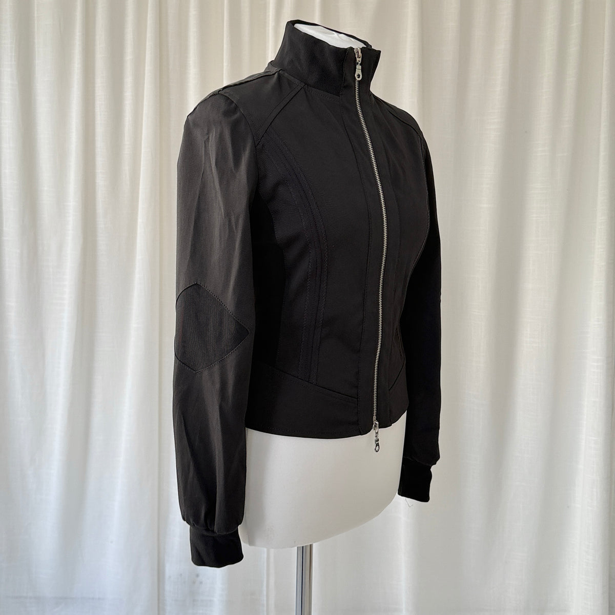 Black Technical Bomber Jacket